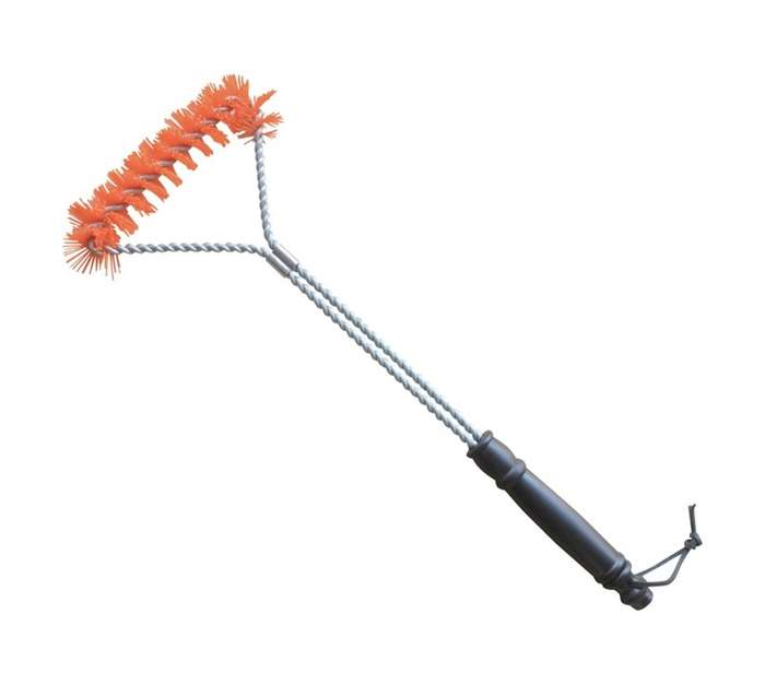 Alva Long Handle Nylon T Brush - Black/Orange (530mm)