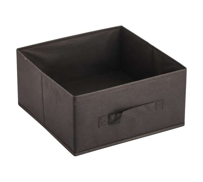 Home and Kitchen Non Woven Cube Storage Trunk - Black (280 x 280 x 140mm)