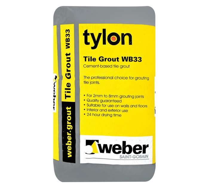 WEBER-TYLON WB33 Tile Grout - Light Grey (20kg)