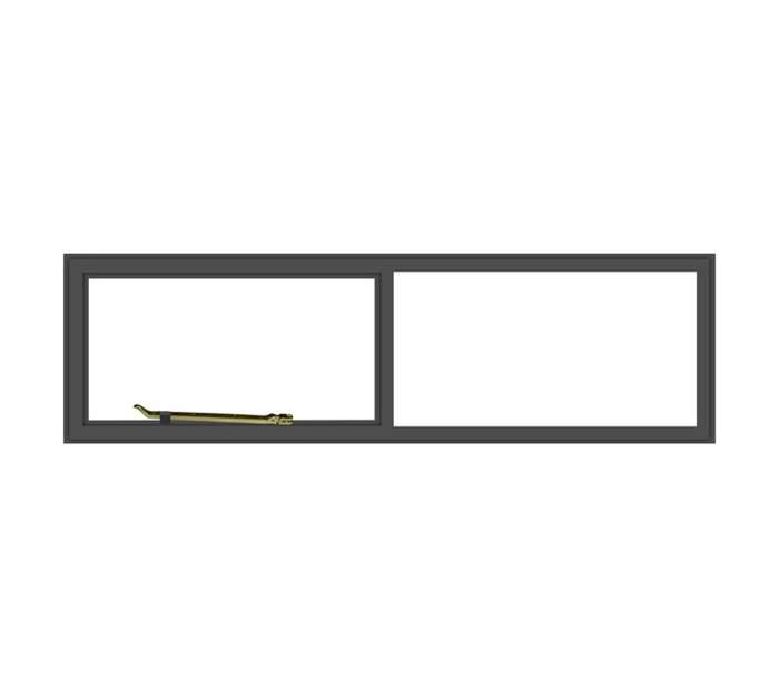 Five Point Steel NG2 Steel Window Frame - Grey Oxide (1022 x 359mm)
