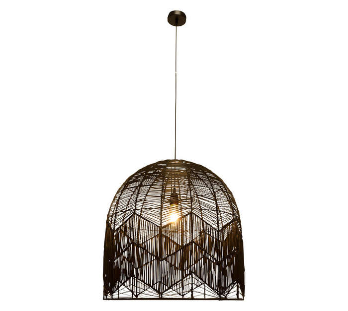 Eurolux Toulon 450 Woven Rattan Pendant - Black (60W)