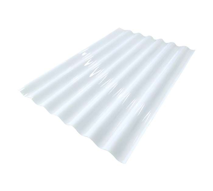 Corrugated Sheet Polycarbonate - White (2400mm)