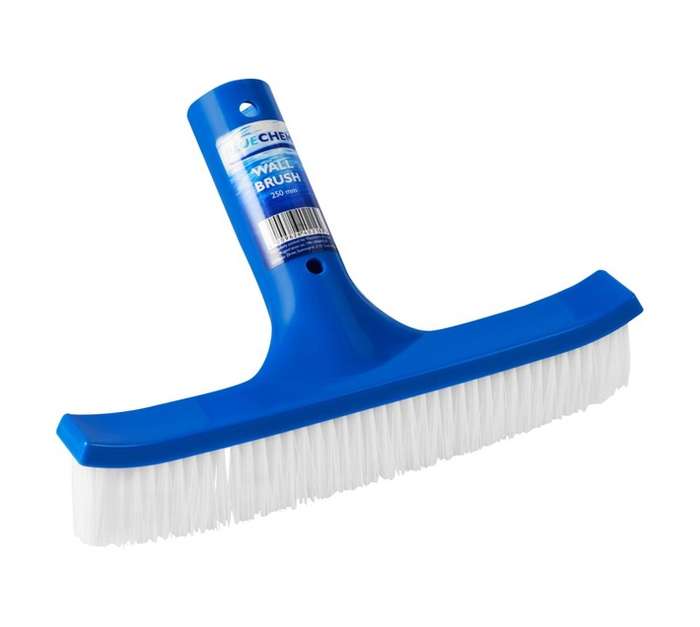 Bluechem Polished Aluminium Wall Brush - Blue/White (250mm)