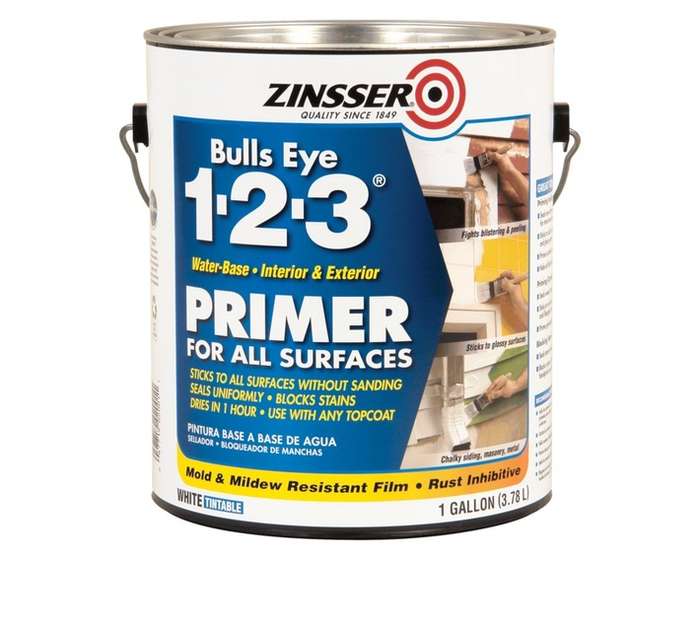 Zinsser Bulls Eye 1-2-3 Water Based Primer - White (3.78L)