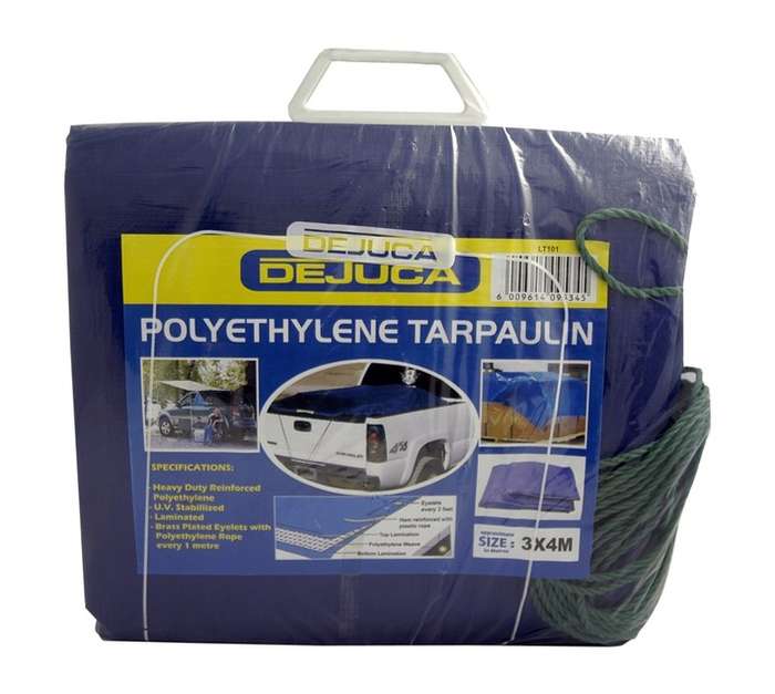 DEJUCA LT101 Polyethylene Tarpaulin - Blue (3000 x 4000mm)