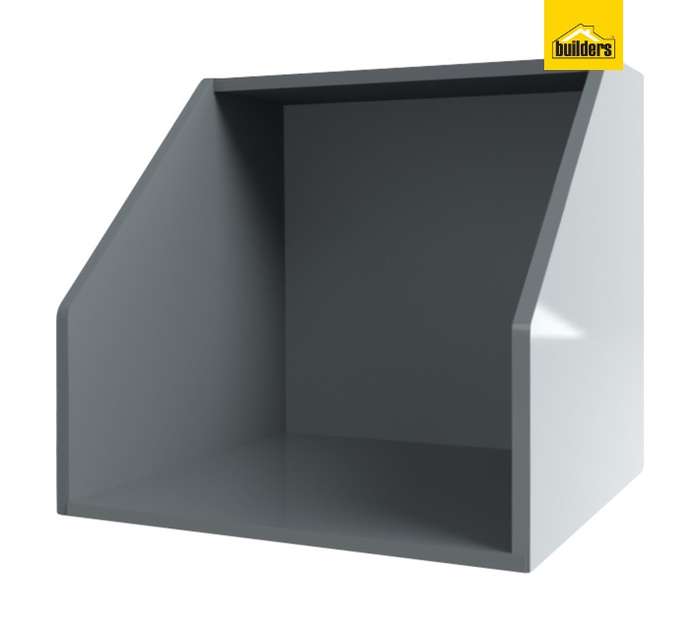 Home and Kitchen Gloss Microwave Cabinet - Storm Grey