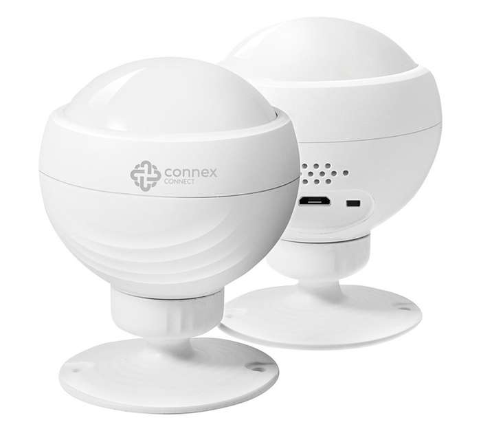 Connex 2 Pack Recharge Motion Sensor - White (90 x 90 x 150mm)