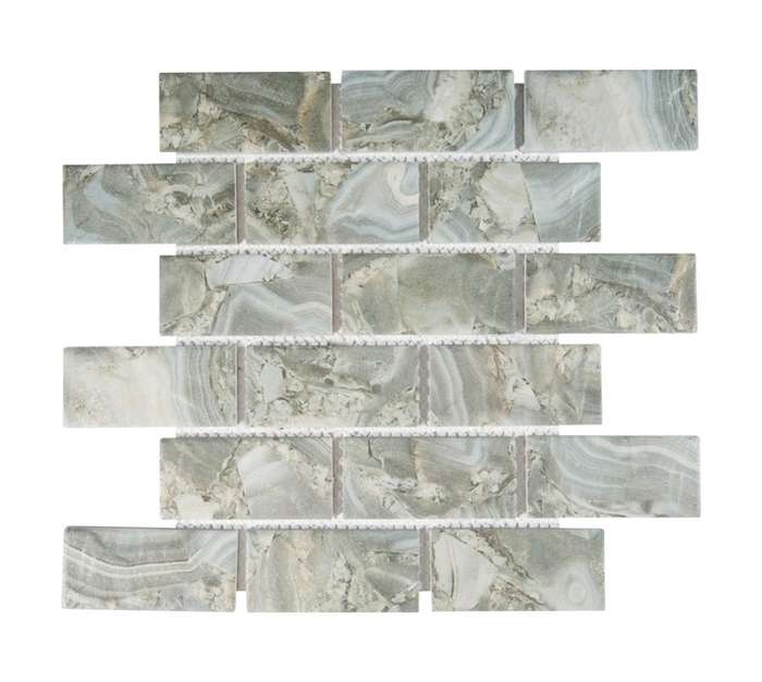 Falcon Tiling WPB-FT9504 Natural Marble Mix Mosaic Tile (295 x 45mm)