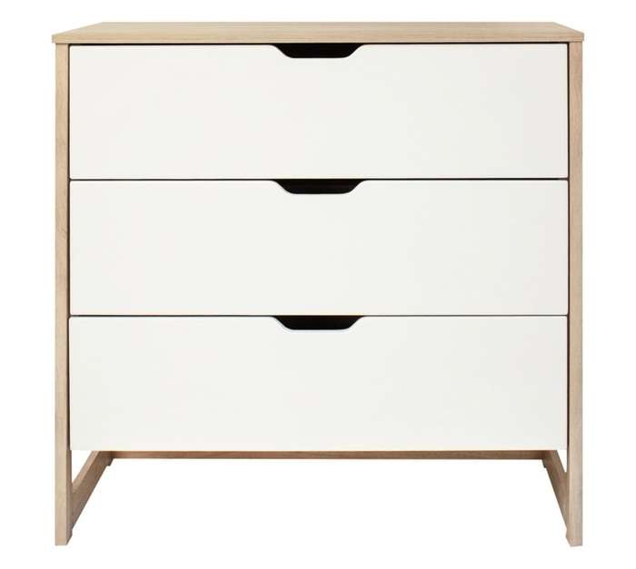 Home and Kitchen Jura Chest of Drawers - White (450 x 900 x 900mm)