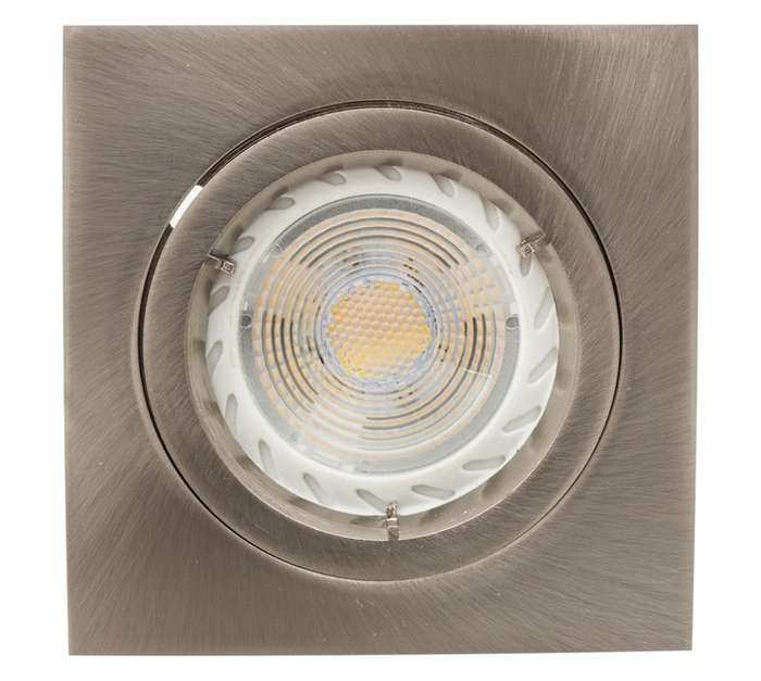 Eurolux Square Die Cast Downlight - Satin Chrome (50W)