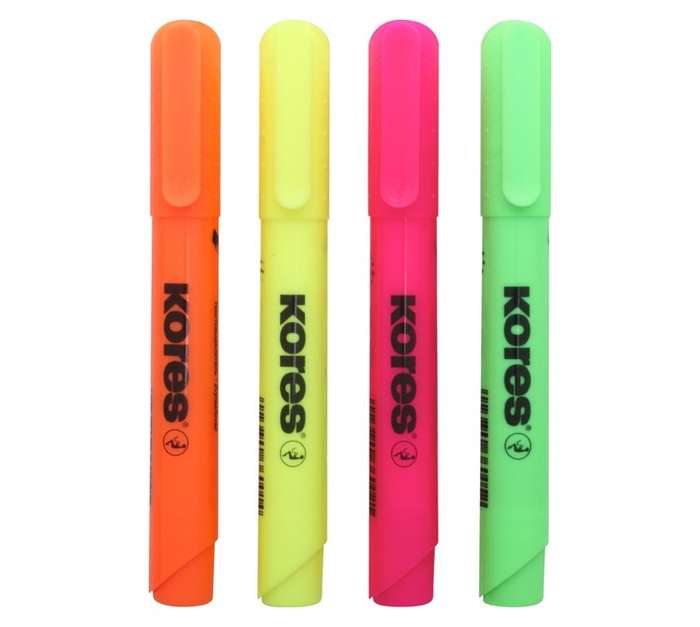 Kores 4 Pack High Liner Plus Set - Neon