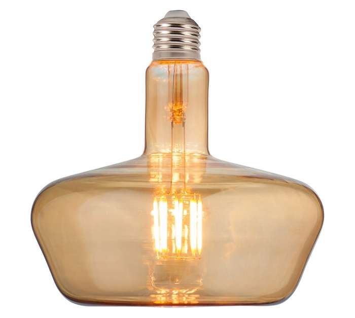 Design House Extra Large E27 Bell LED Bulb - Clear/Amber (8W)