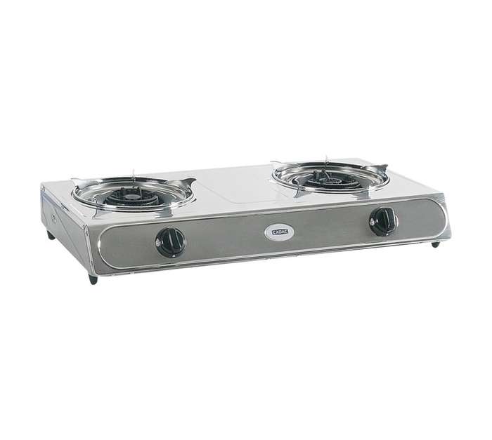 Cadac 2 Plate Stainless Steel Stove - Silver (630 x 370 x 110mm)