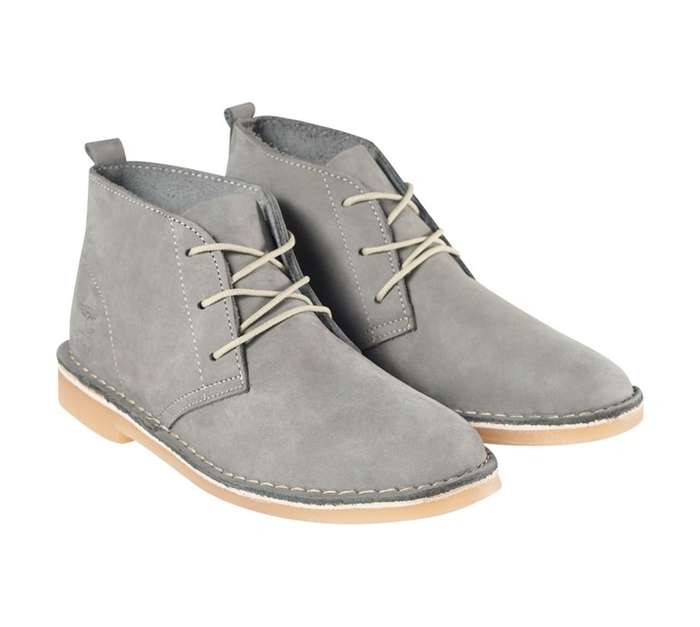 Bata Mens Nubuck Safari Shoe - Charcoal (Size 6)