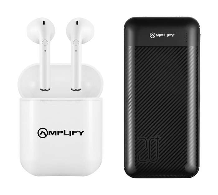 Amplify Pods with Power Bank - White/Black (20Ah)