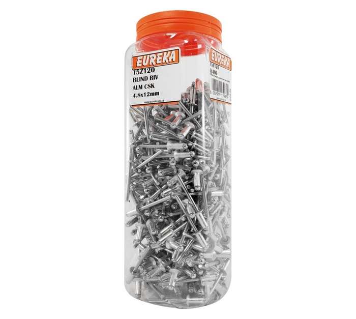 Eureka 400 x Aluminium Countersunk Blind Rivets (4.8 x 12mm)