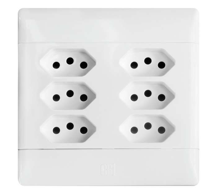 CBI 4x4 Euro Socket 6 Way - White