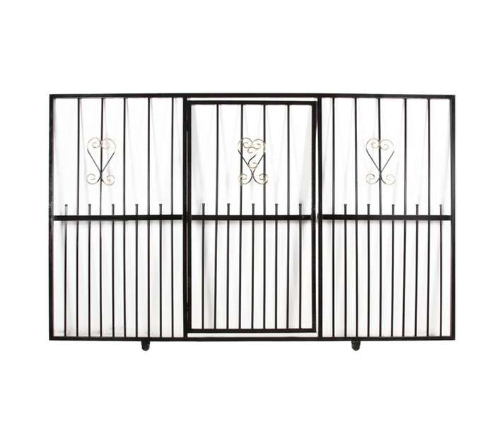 Awesome Steel Value Sliding Gate with Built in Entrance - Black (1800 x 3000mm)