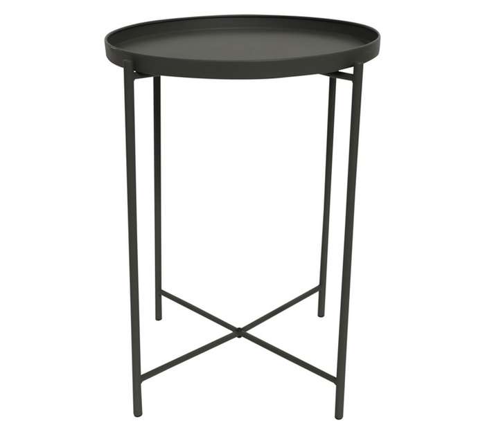 Home and Kitchen Metal Side Table - Olive Green (410mm)