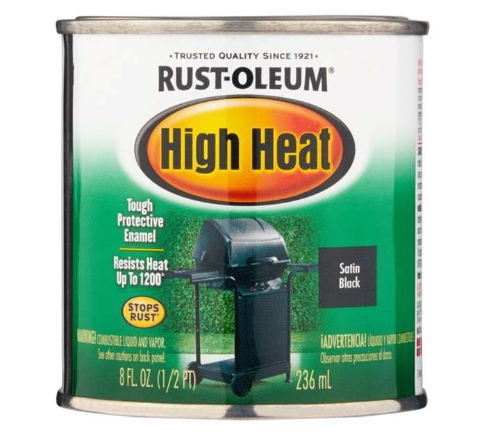 Rust-Oleum High Heat Brush On - Bar-B-Que Black (236ml)