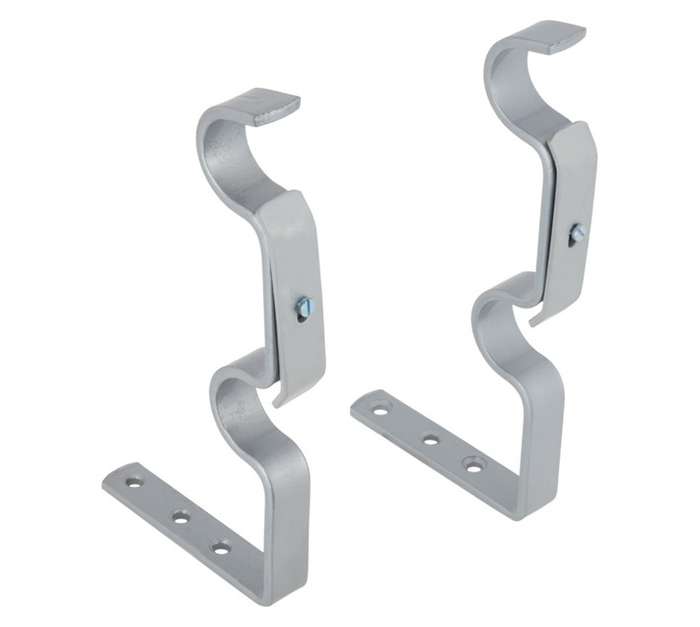 Elements Double Bracket - Silver (32mm) 2 Pack