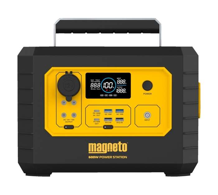 Magneto DBK506 Portable Power Station - Yellow/Black (600W)