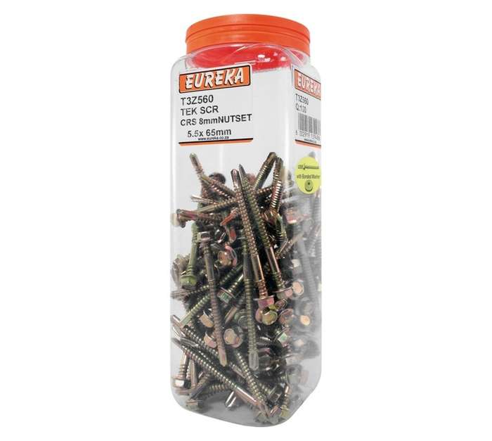 Eureka 5.5 x 65mm Tek Screw Hex coarse (Q100)