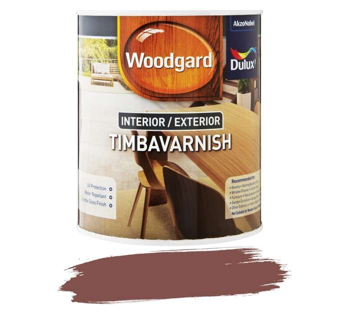 Woodgard Interior/Exterior Timba varnish (Water Based) - Mahogany (1L)