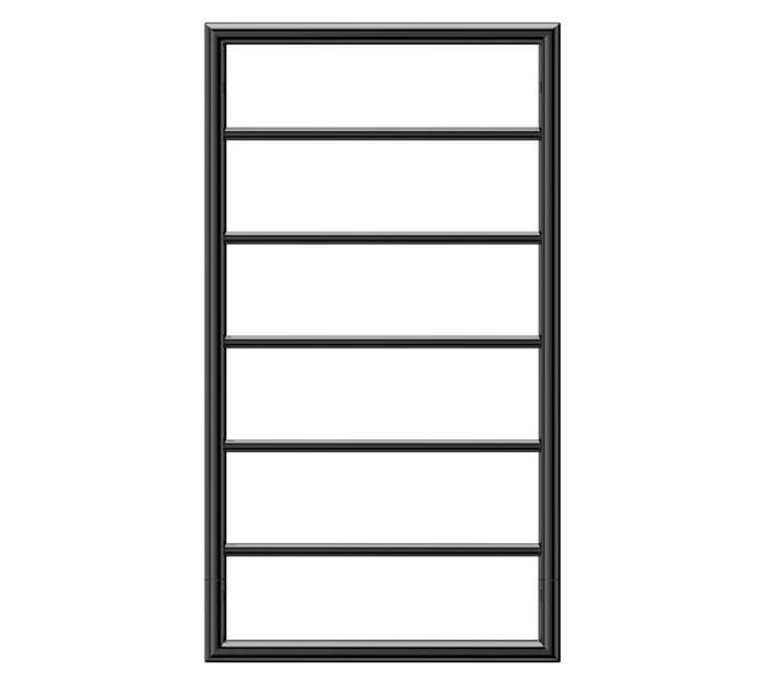 Jeeves ZAT5520GL Spartan Boxx Heated Towel Rail - Black (118 x 520 x 935mm)