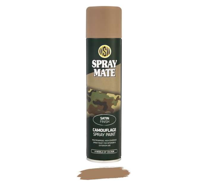 Spraymate Camo Satin Spray Paint Earth Brown 250ml