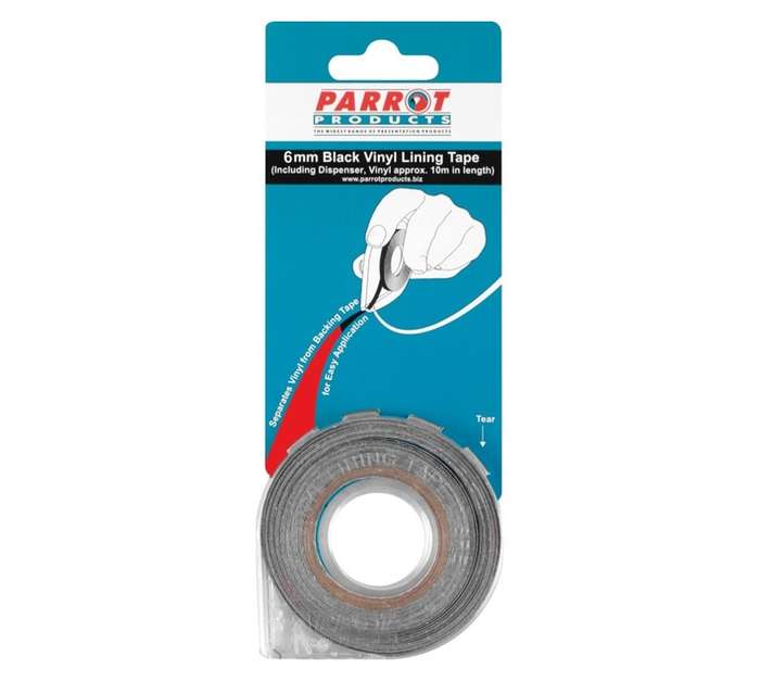Parrot Products VT7008 Vinyl Lining Tape - Red (10m x 6mm)