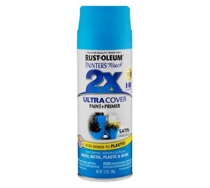 Rust-Oleum Spray Paint Touch 2X Ultra Cover - Satin Oasis Blue (340g)