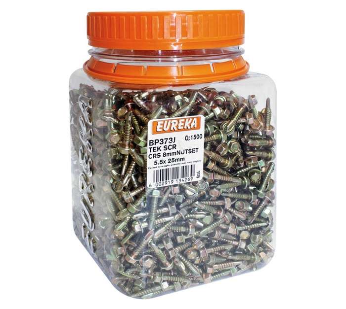 Grip 5.5 x 25mm Tek Screw Hex coarse (1500 Pack)
