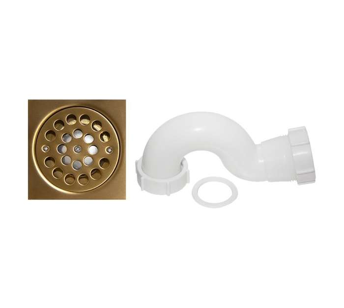 LUSSO SHOWER TRAP SQR BR/BRS