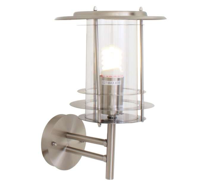 Eurolux Lantern Wall Light - Satin Chrome (60W)
