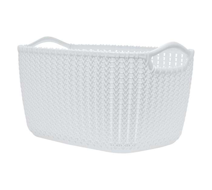Rand Plastics Weave Basket - Cream (12L)