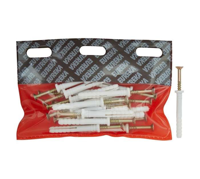 Eureka 6L50 8 x 60mm Nail In Rimmed - White (20 Pack)