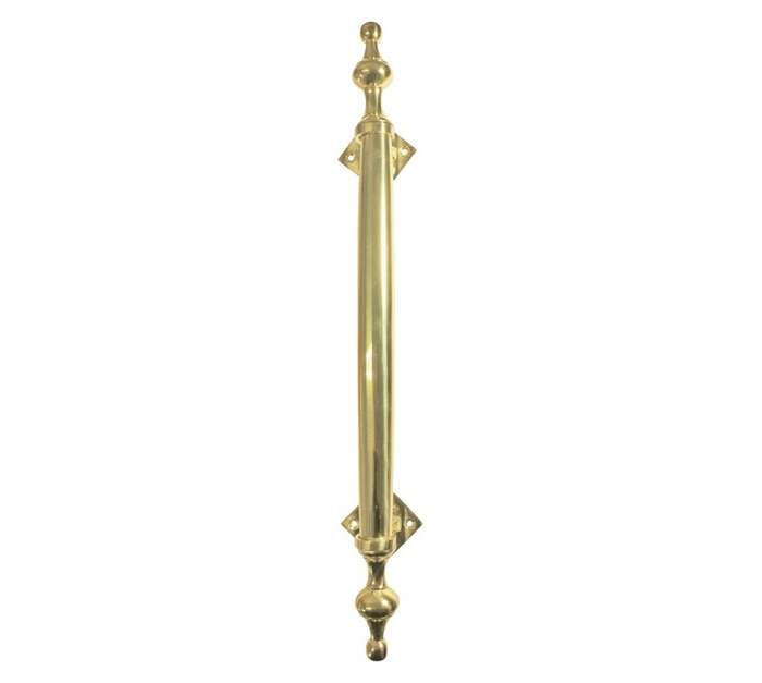 Euro Brass Pull Handle On Diamond - Rose Brass (400mm)