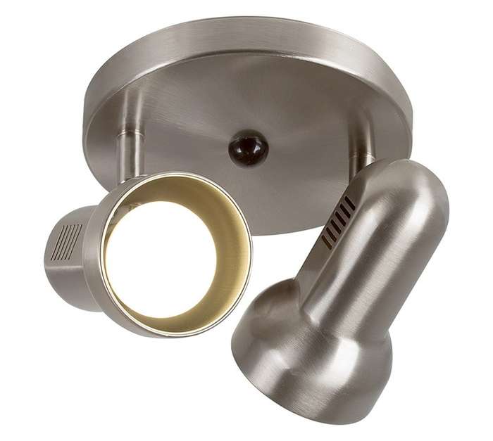Eurolux S43SC Turbo Spot Lights - Satin Chrome (190 x 170mm)