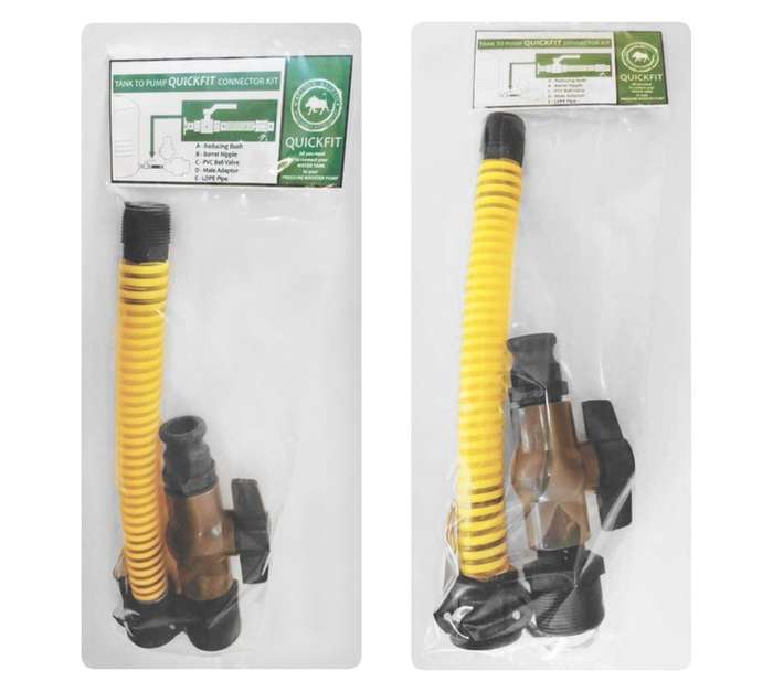 Warthog Quick Fit Pump to Tank Connector Kit - Black/Yellow