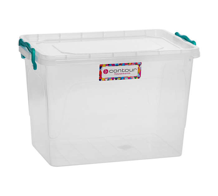 Contour Housewares SB-0013-CL-DY-B Clip and Lock Storage Box - Clear (13L)
