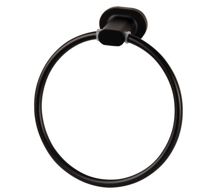 Wildberry ABS6114 Towel Ring - Black (170 x 30 x 170mm)