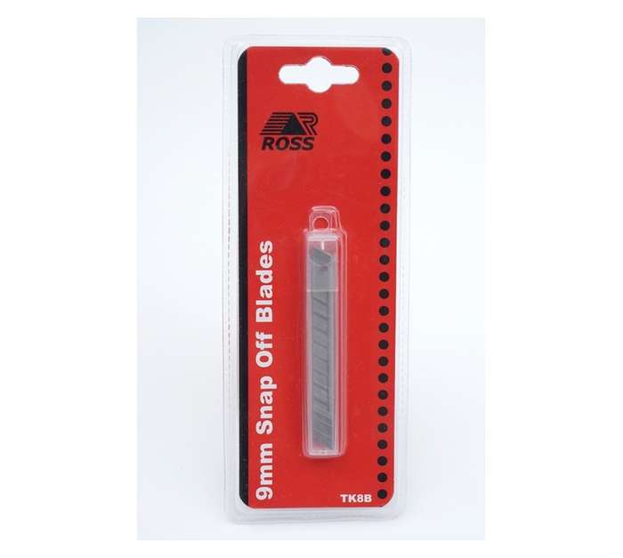 Ross F7745 TK8B 10x Snap Off Blades - Red/Black (9mm)