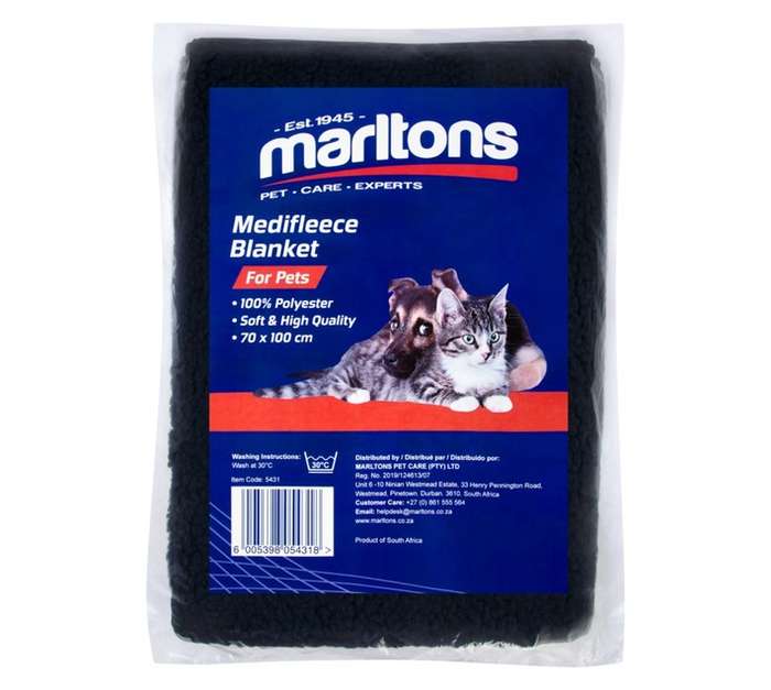 Marltons Medifleece Blanket - White/Grey (700 x 1000mm)