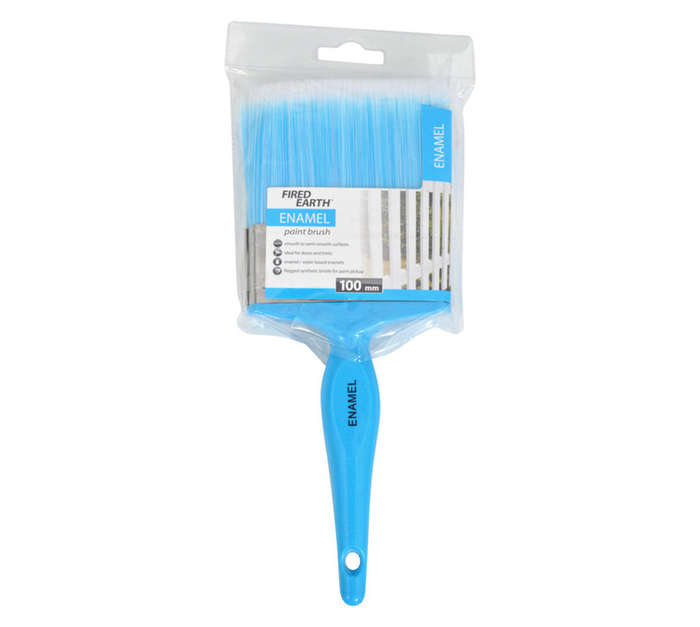 Fired Earth Enamel Paint Brush - Blue (100mm)