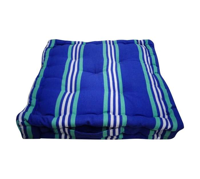 Design House Tuck and Handle Box Cushion - Blue/White