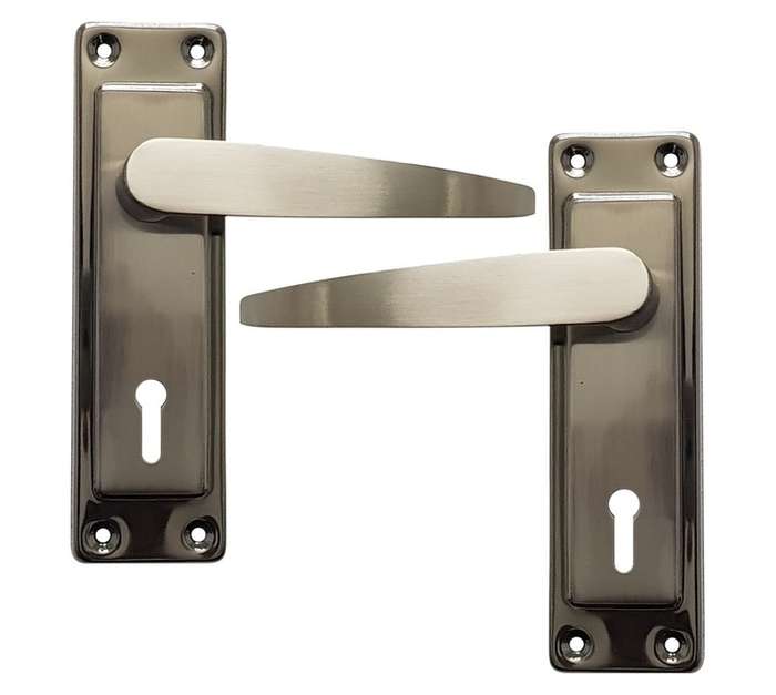 Dortello 6 Inch Steel Handle - Crystal Black Nickle