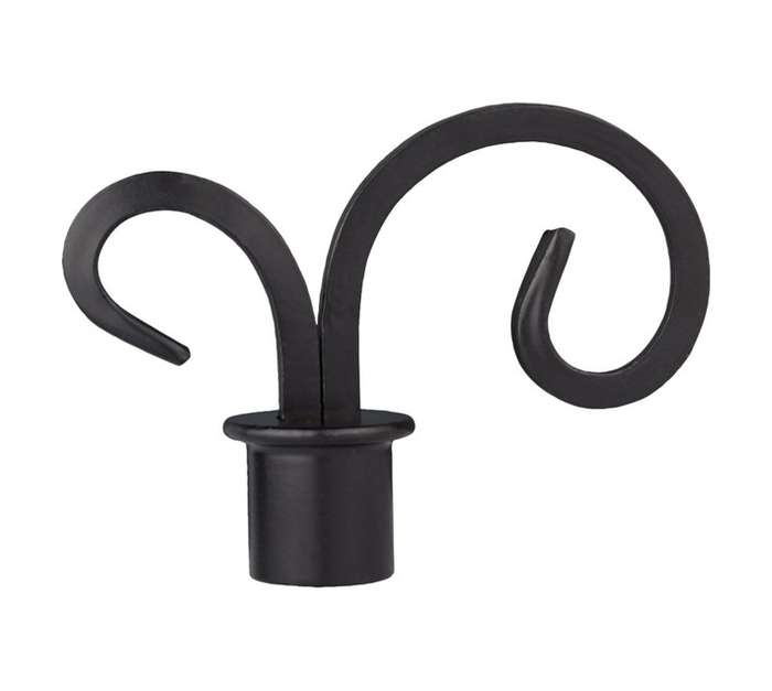 Gothic Finial Scroll 22mm Black