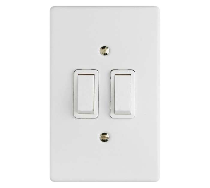 Crabtree 2-Lever 1-Way Complete Switch (4x2)