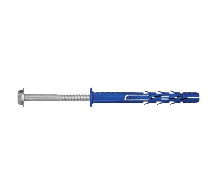 Rawlplug 4 x Frame Fixing Plugs and Hex Screws - Silver (9.8 x 120mm)